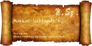 Makkai Szilamér névjegykártya